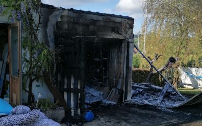 Gros incendie à Godinne