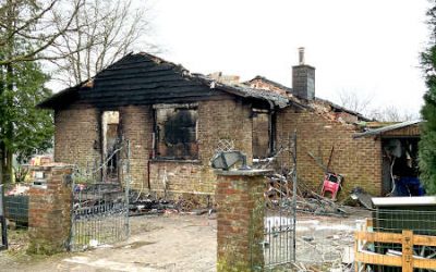 Incendie total à Ferrières